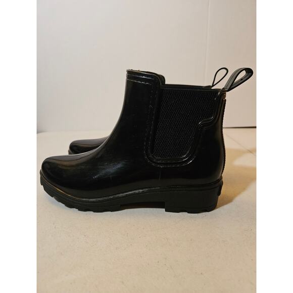 Seven7 Halifax Chelsea black rubber rain boots size 9 rainboots - Picture 4 of 7